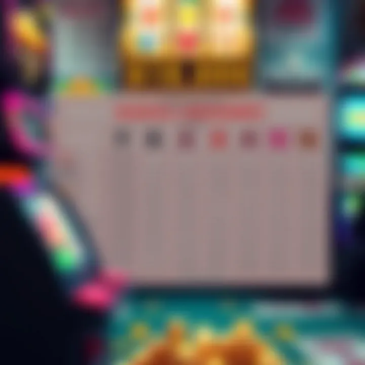 A well-organized bankroll management chart for slot players