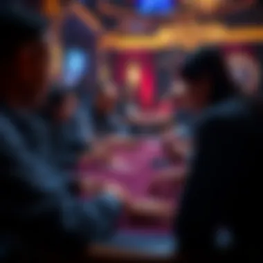 Engaging atmosphere of an online blackjack session showing players immersed in the experience