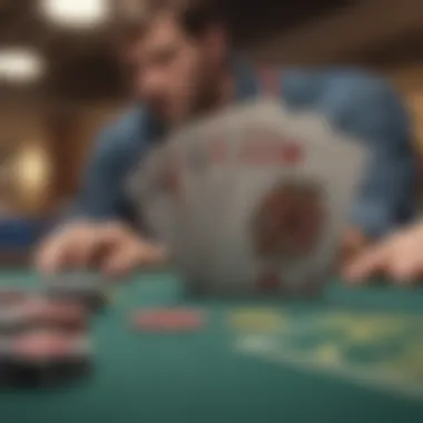 Visual representation of blackjack game mechanics