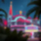 Exterior view of Aqueduct Casino showcasing its grand architecture