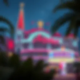 Exterior view of Aqueduct Casino showcasing its grand architecture