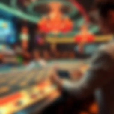 Futuristic baccarat game interface with technology