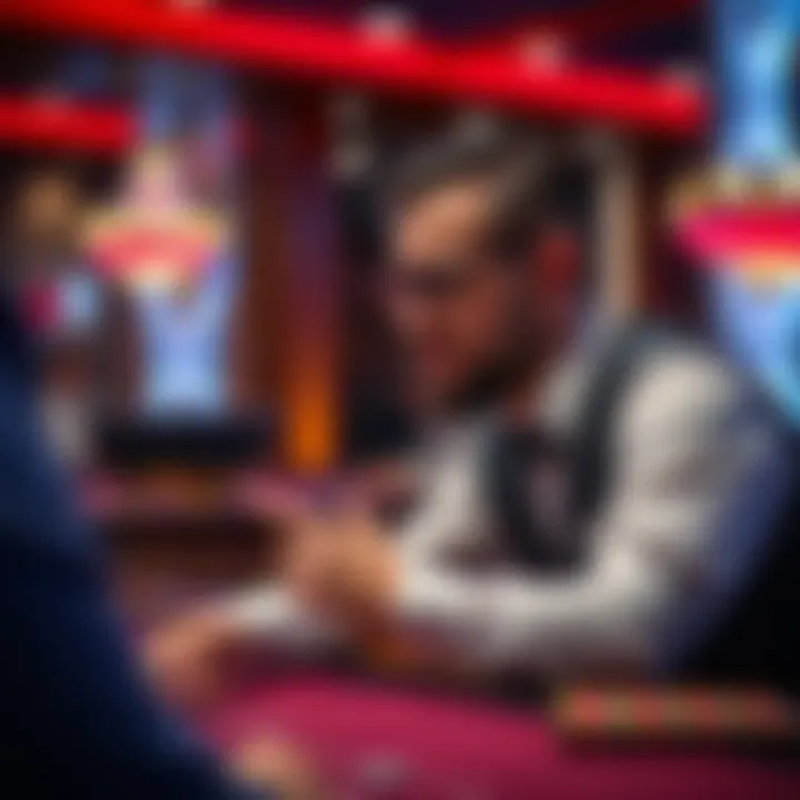 A player contemplating their next move in baccarat