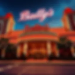 The grand entrance of Bally's Atlantic City Casino showcasing its iconic façade