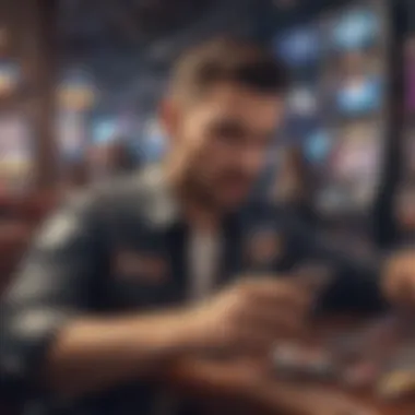 Mobile Slot Gaming Experience Player enjoying online slots on a mobile device