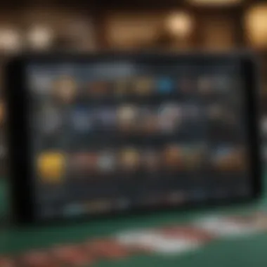 Bet MGM Mobile App Interface Screenshot of the Bet MGM mobile application interface showcasing game selection