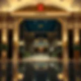 Elegant casino entrance showcasing luxury