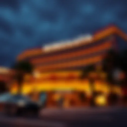 Exterior view of Borgata Casino at night