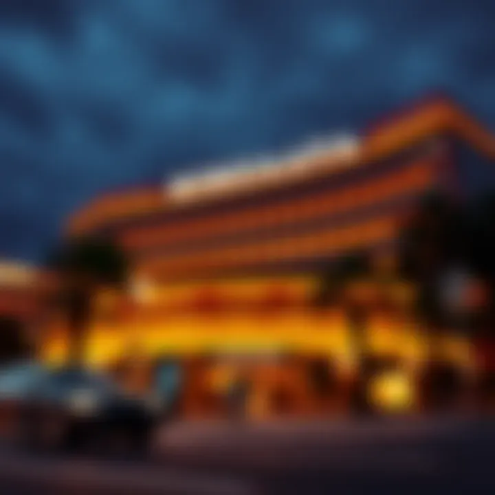 Exterior view of Borgata Casino at night