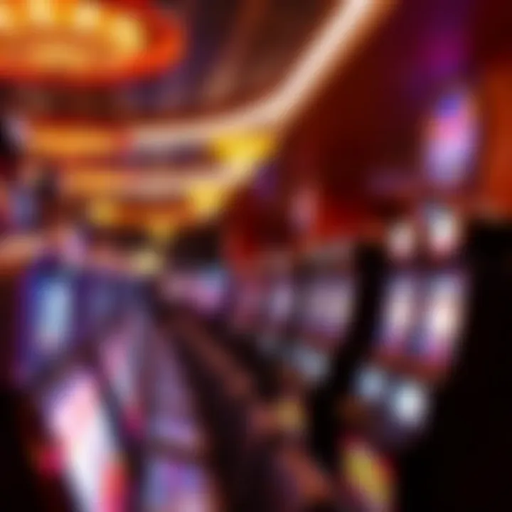Interior gaming floor showcasing slot machines