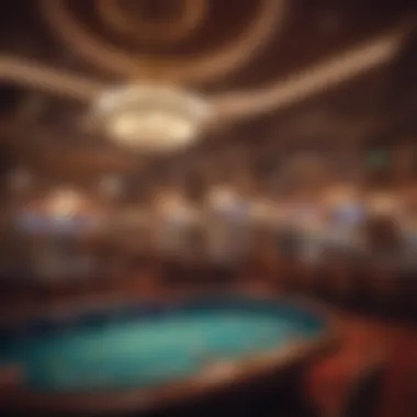 Luxurious Interior of a California Casino Inside view of a luxurious California casino showing gaming tables and vibrant atmosphere