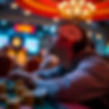 Conceptual image depicting the psychological aspects of gambling behavior