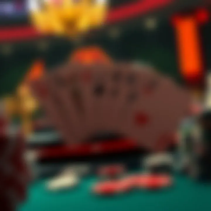 Detailed view of card values in Casino 21