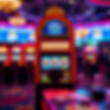 Vibrant graphic of virtual slot machine displaying Casino Stars theme