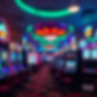 Interior shot of the gaming floor with various slot machines