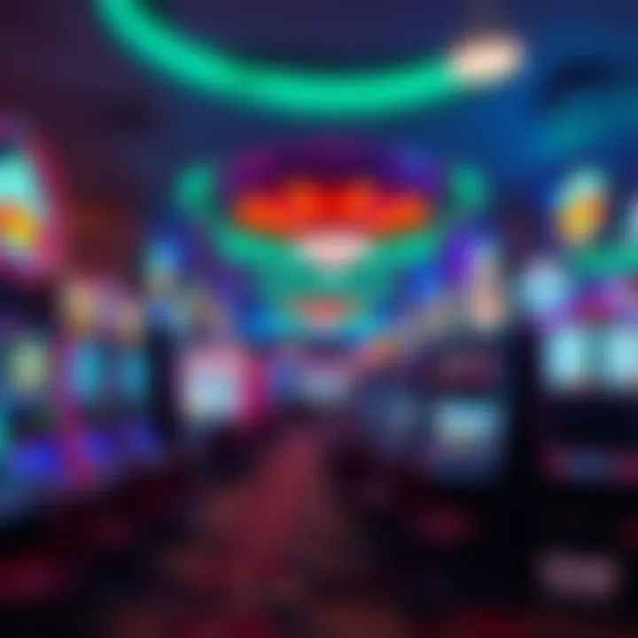 Interior shot of the gaming floor with various slot machines