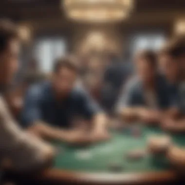 Strategic Gameplay in No-Limit Texas Hold'em A strategic poker table with players engaged in a game of No-Limit Texas Hold'em.