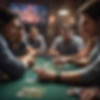 Analyzing Poker Strategies An analytical breakdown of poker strategies displayed on a digital screen.