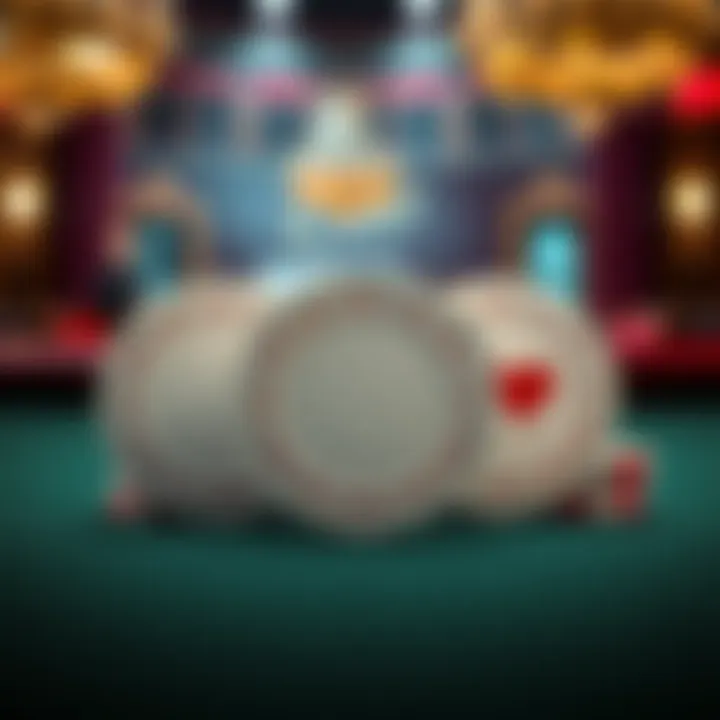 Baccarat Chips Representation Elegant depiction of baccarat chips representing different values