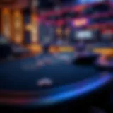 A virtual blackjack table showcasing game mechanics