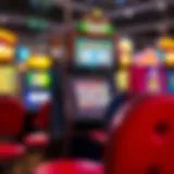 Illustration of a video poker machine with vibrant graphics