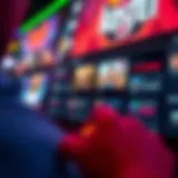 A close-up view of a digital betting interface showcasing various free streaming options