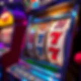 An intricate display of classic slot machine reels showcasing vintage symbols.