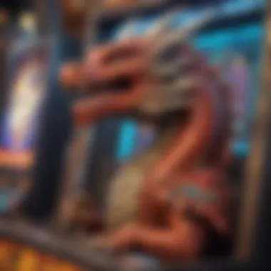 Detailed view of the gameplay interface of the Dragon Festival slot machine