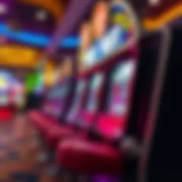 A close-up view of a high-paying slot machine in a casino setting