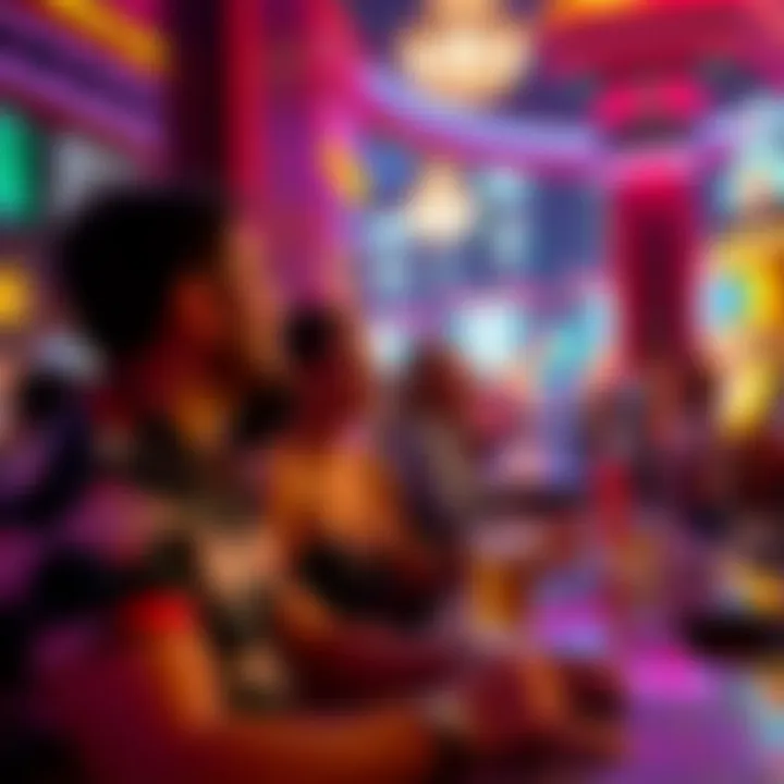 Clientele enjoying the vibrant atmosphere at Aria