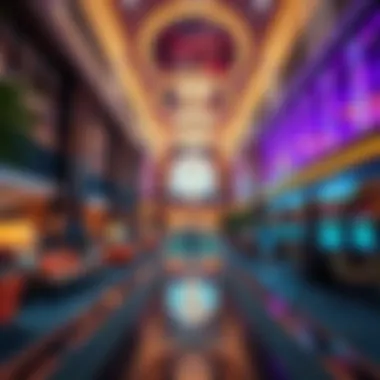 Elegant Lobby of Bally's Hotel Elegant hotel lobby of Bally's featuring modern decor