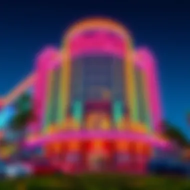 Exterior view of Bally's Casino showcasing its vibrant architecture