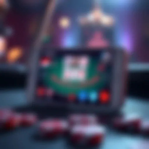 A captivating interface of a blackjack app on an Android device