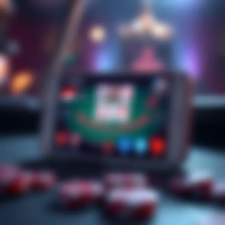 A captivating interface of a blackjack app on an Android device