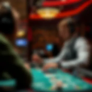 A player engaged in a virtual blackjack game