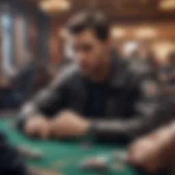 A captivating view of online poker gameplay