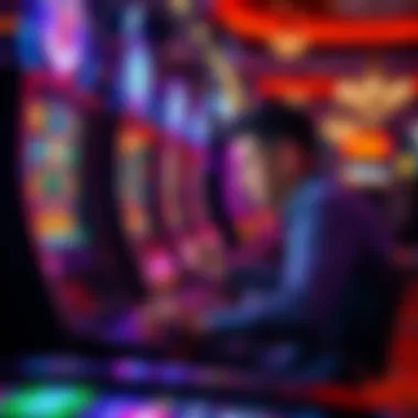 Player strategizing while using the Black Diamond Slot Machine