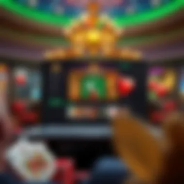 A stunning view of Caesars Casino's online platform showcasing its vibrant interface