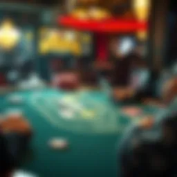 Intriguing blackjack table setup