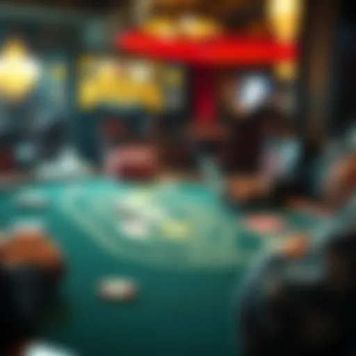 Intriguing blackjack table setup