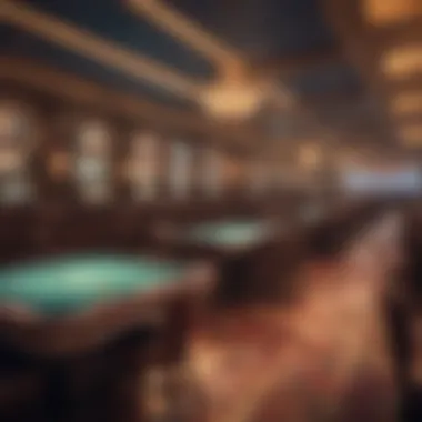 Vibrant Casino Atmosphere in Goa A vibrant casino interior showcasing gaming tables and lively atmosphere