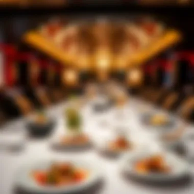 Elegant dining setup with gourmet dishes