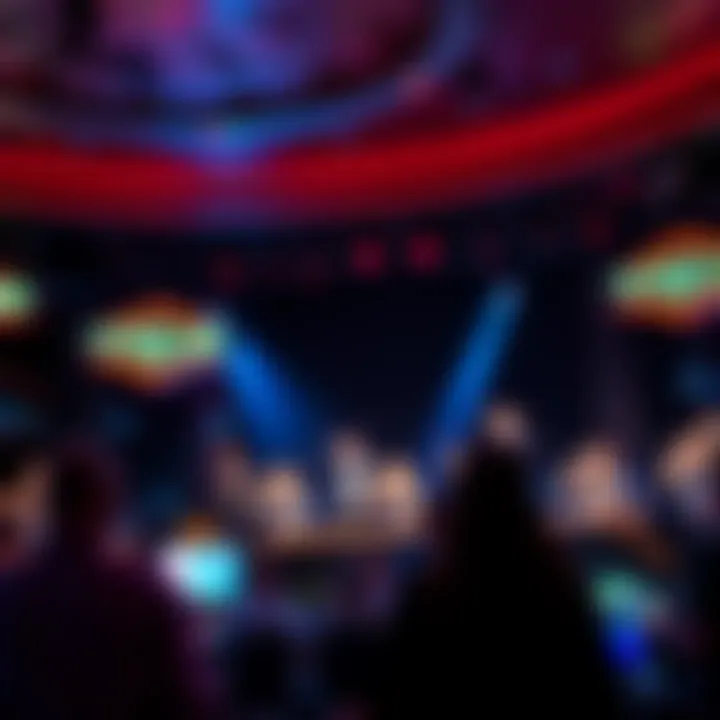 Live entertainment stage with performers