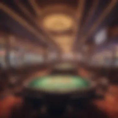 Vibrant Casino Atmosphere A vibrant casino floor showcasing popular gaming tables and slot machines