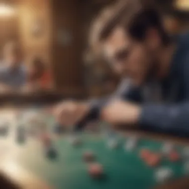 Player Strategy in Puzzle Games An engaging scene depicting a player strategizing their next move in a puzzle game