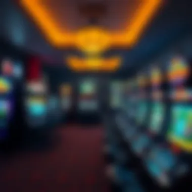 Interior view of Derby City Gaming with various slot machines