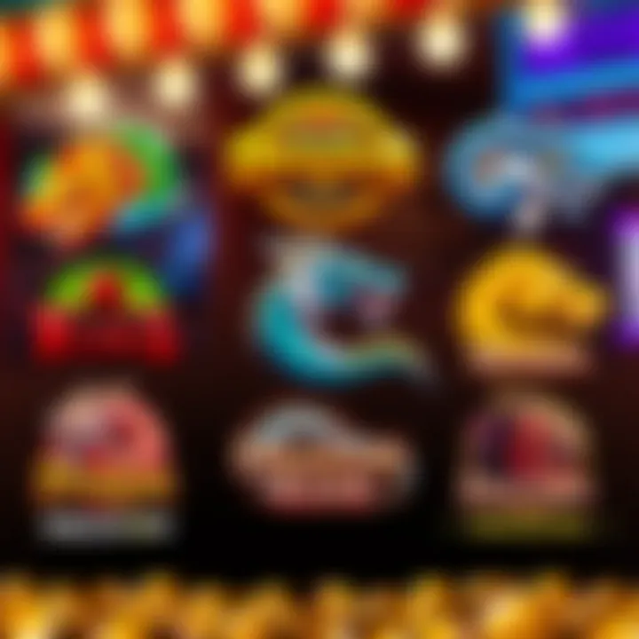 Popular Variations of Dragon Slots A collection of popular dragon-themed slot game logos highlighting variety in offerings