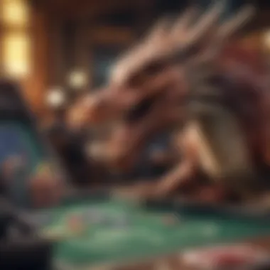 Engaging with Dragon Play Slots A player engaged with an interactive Dragon Play Slot game on a digital device