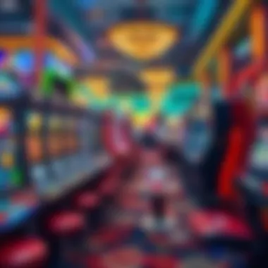 A casino floor filled with diverse gaming machines, highlighting the excitement of the gaming environment.