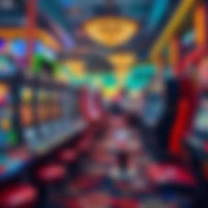 A casino floor filled with diverse gaming machines, highlighting the excitement of the gaming environment.